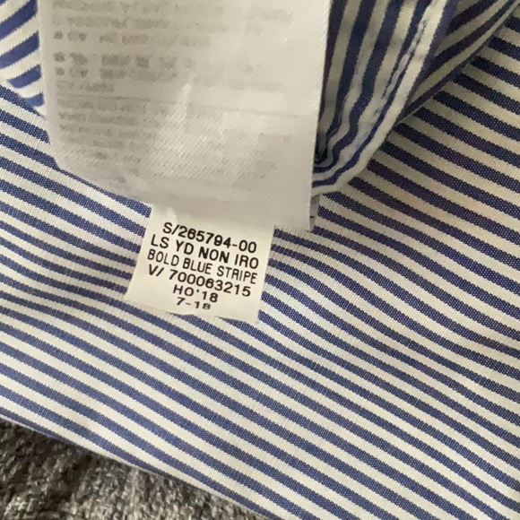 Banana Republic Navy and White Striped Shirt Tailored Fit - Picture 9 of 9
